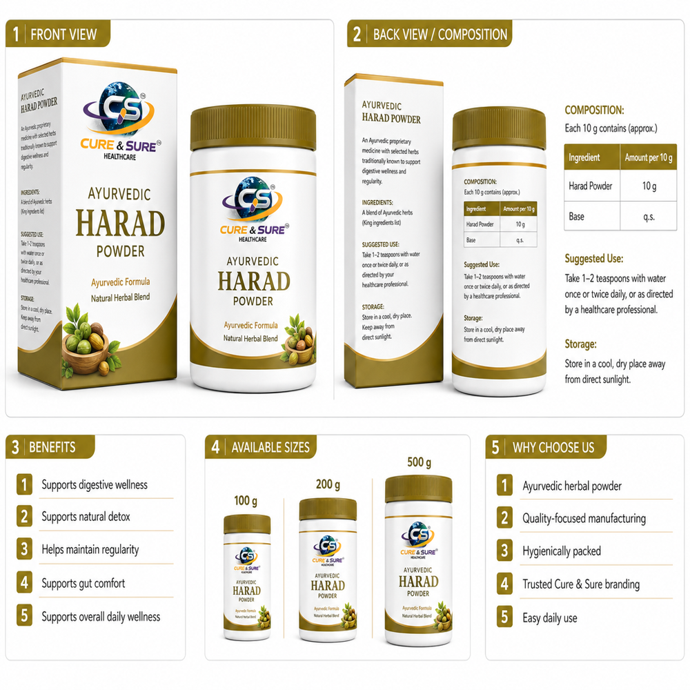 Ayurvedic Harad Powder Third Party Manufacturing 