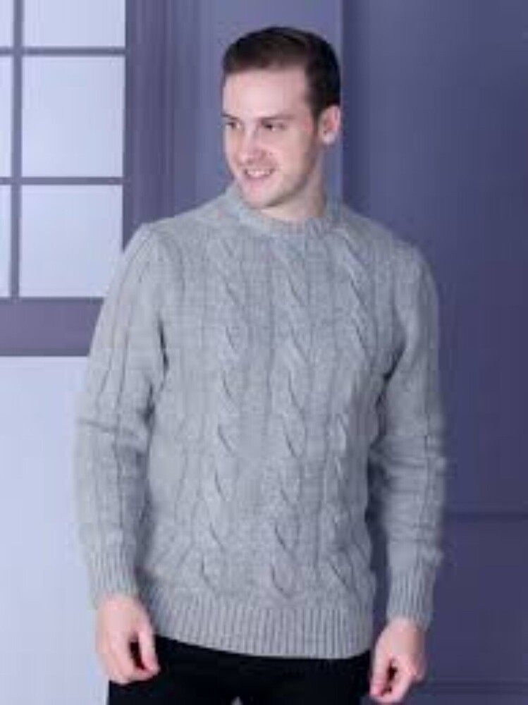 Men Round Neck Woolen Sweater