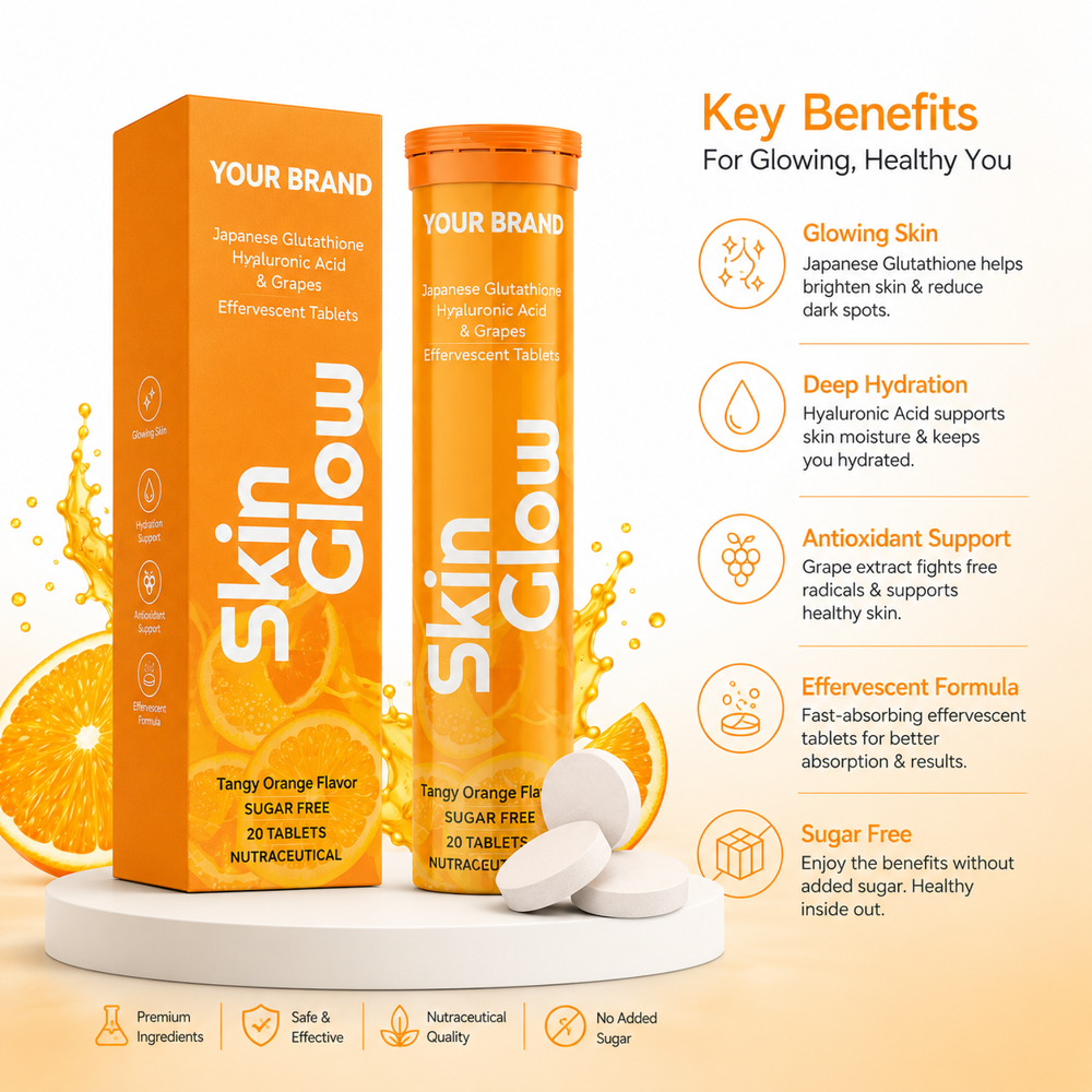 Japanese Glutathione + Hyaluronic Acid + Grapes Effervescent Tablets