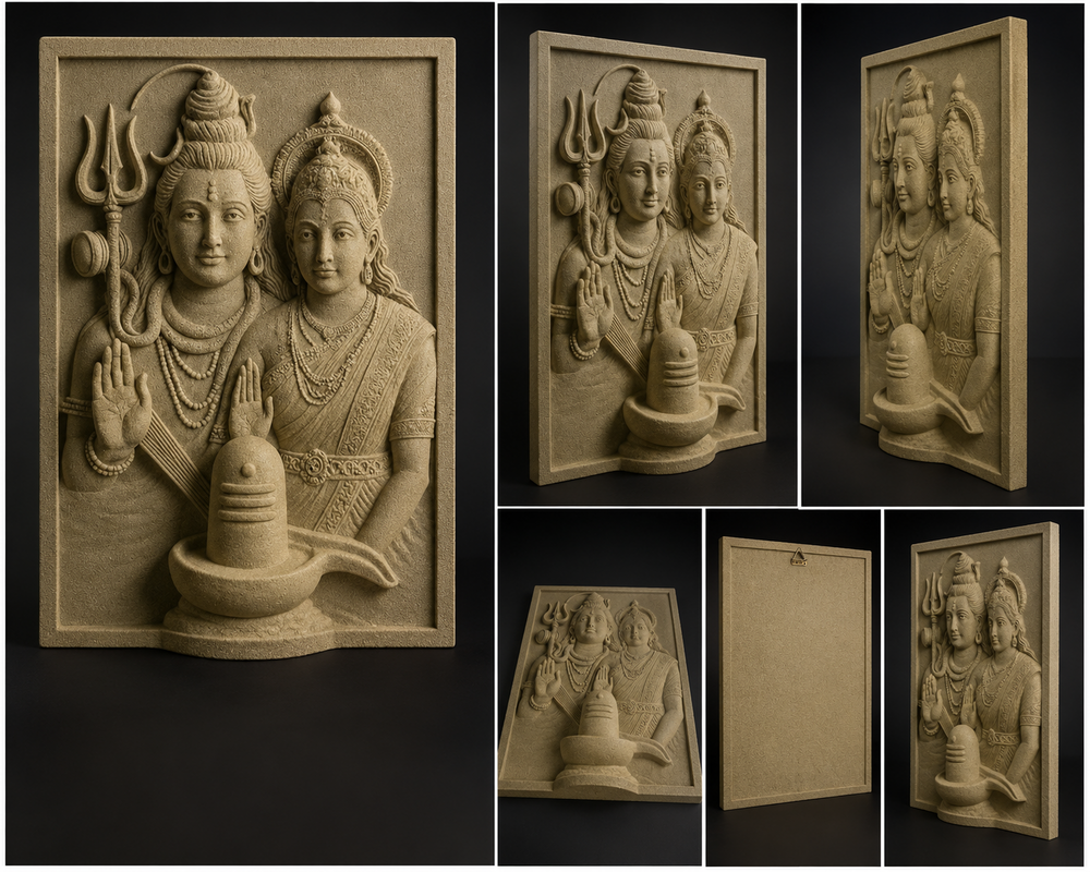 Shiva Parvati Idol Sculpture Temple