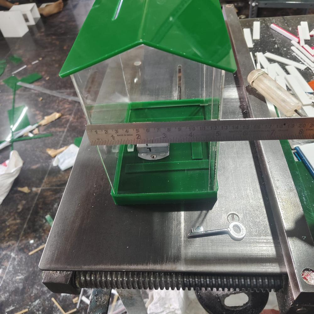 Green donation box