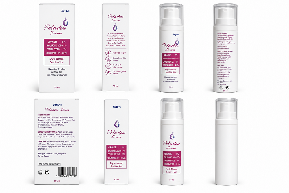 30ml Peladew Ceramides + Hyaluronic Acid + Copper Peptide Serum