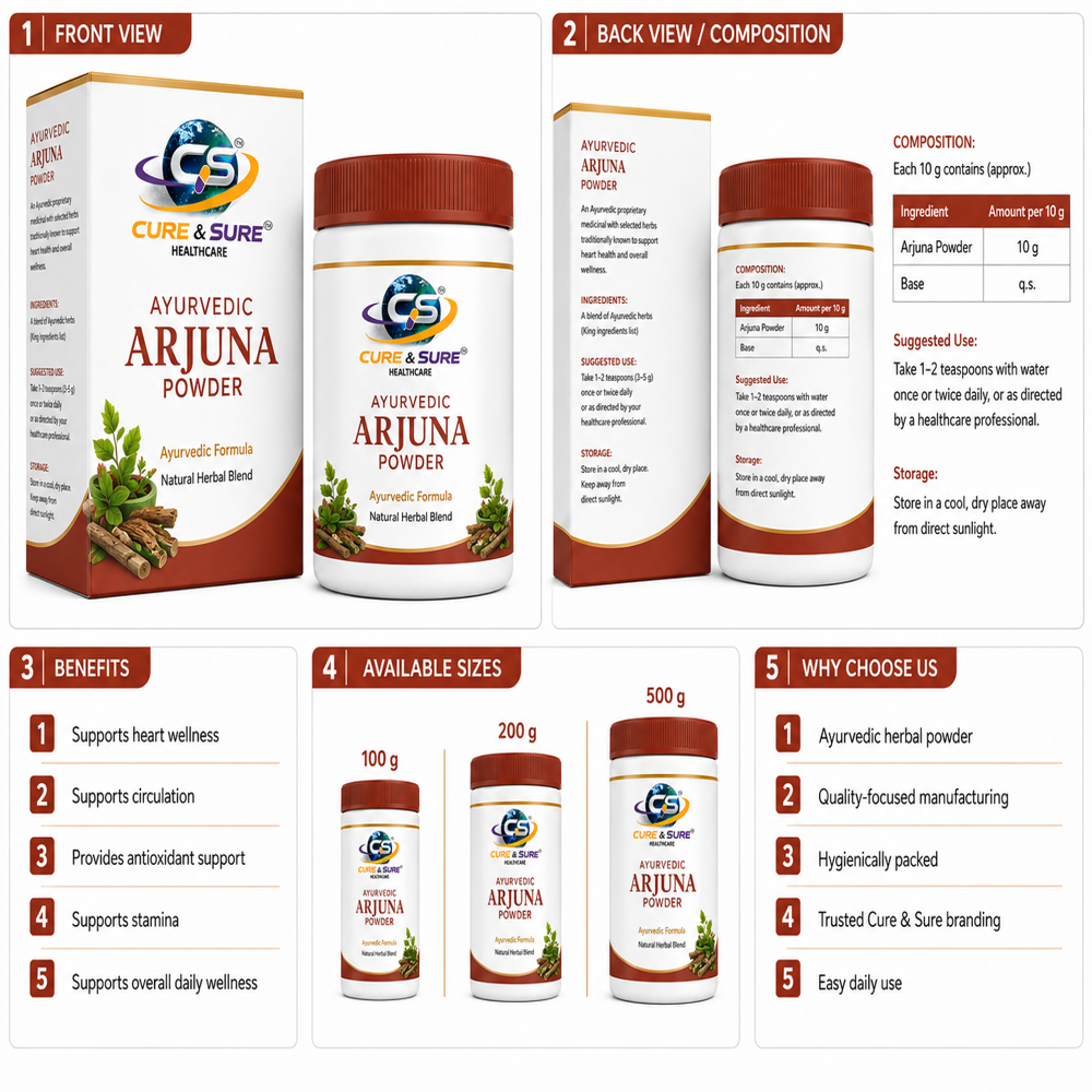 Ayurvedic Arjuna Powder Third Party Manufacturing 