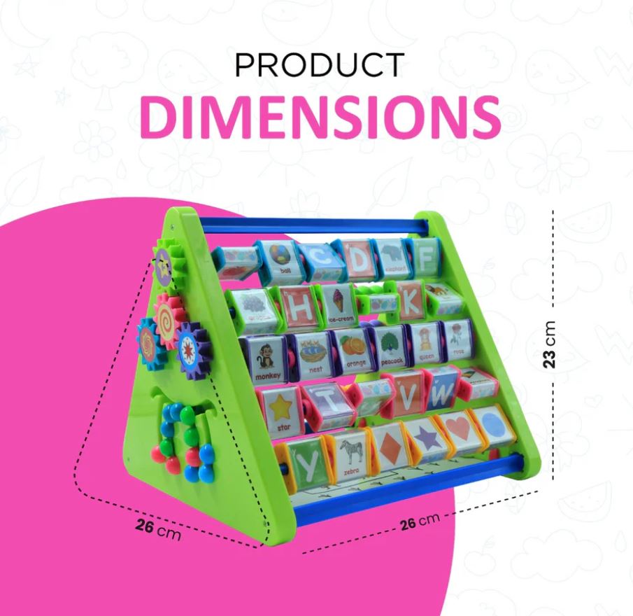 8-in-1 Activity Triangle Toy/TAMIL Activity Triangle/Tamil Alphabets for Kids 2+ Years