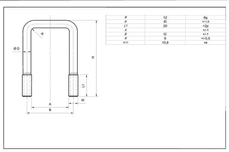 U Bolt 40*40