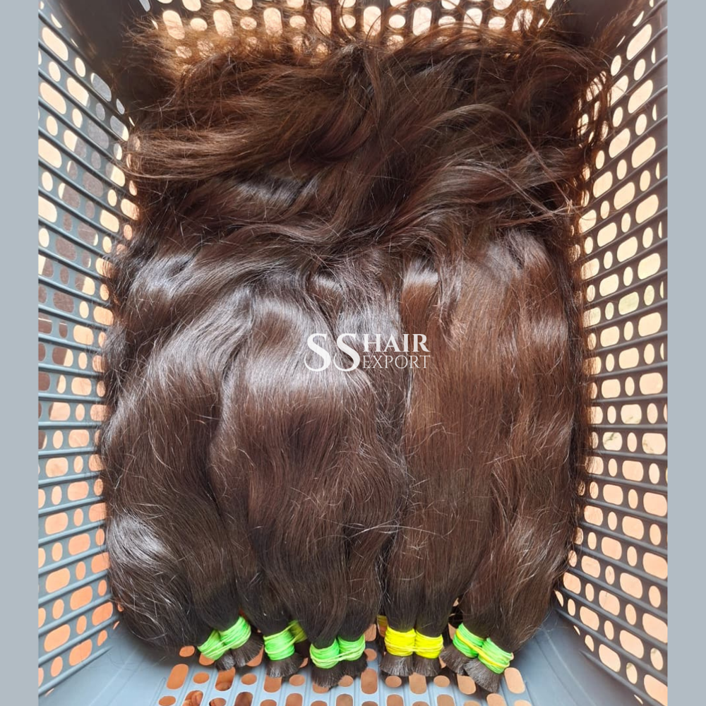 Bulk Hair Indian Remy Human Hair Natural Weaving Braids Export Quality
