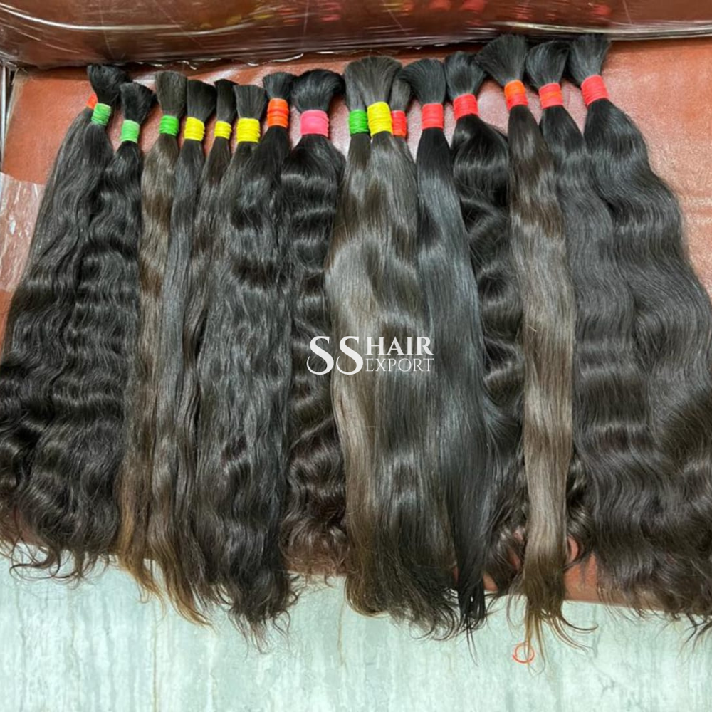Bulk Human Hair Extensions Braids Indian Natural Weaving Raw Virgin