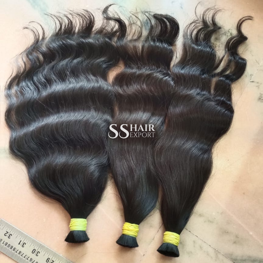 Human Hair Extension Bundles for Braiding Raw Indian Hair Unweft Weaving