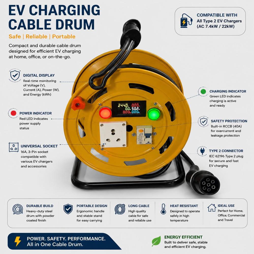 EV CHARGING CABLE DRUM