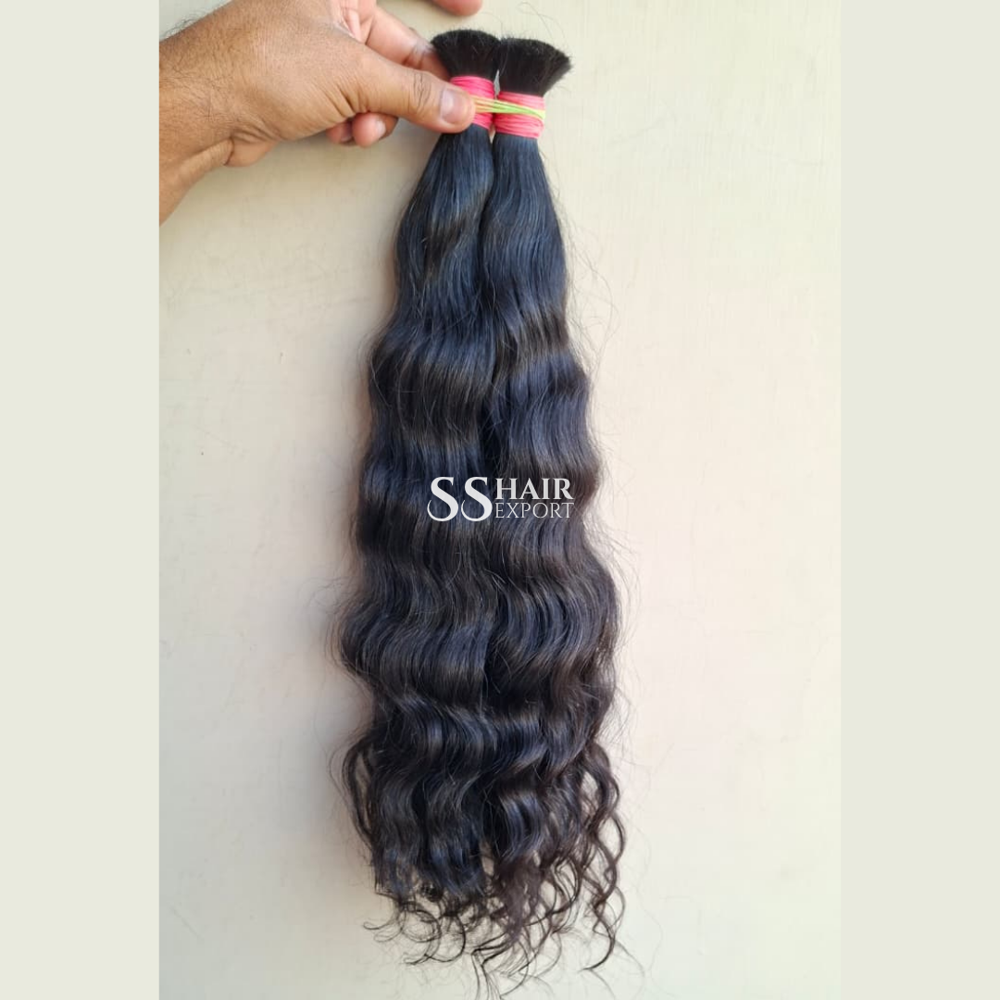 Human Braiding Hair Indian Virgin Hair Natural Weaving Braids 26inch 100gm