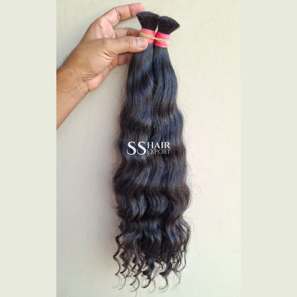 Human Braiding Hair Indian Virgin Hair Natural Weaving Braids 26inch 100gm