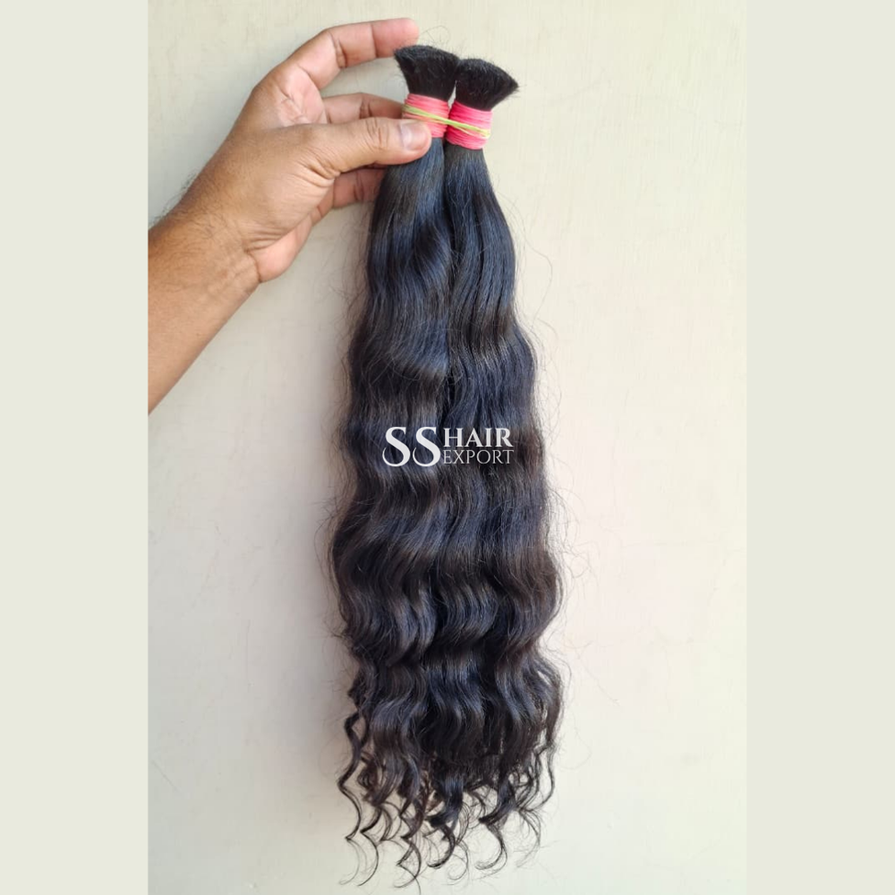 Human Braiding Hair Indian Virgin Hair Natural Weaving Braids 26inch 100gm