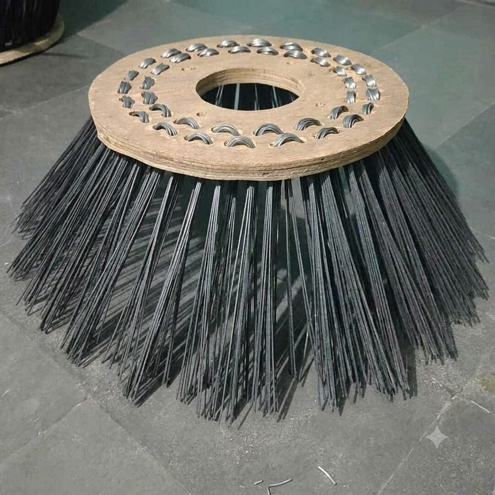 Road Cleaning Brush - Bristle Color: Black