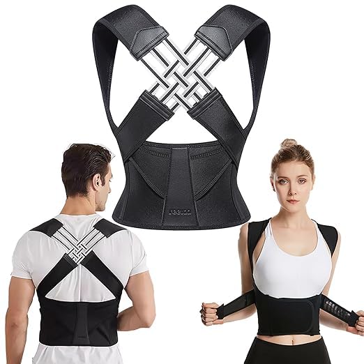 Posture Corrector Belt For Men & Women | Adjustable Back Support Brace | Shoulder & Upper Back Alignment Belt | Universal Size - Dimension (L*W*H): 10*10*04 Inch (In)