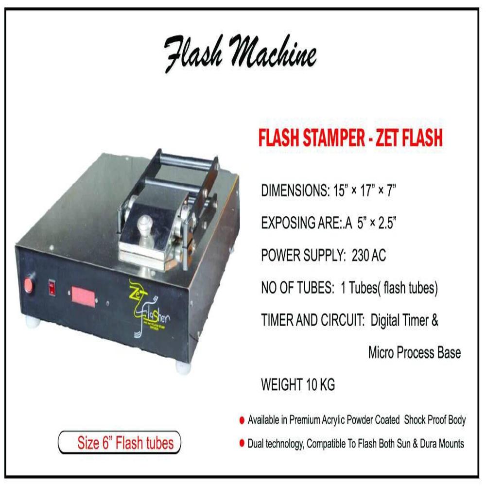 Zetflash Pre Ink Stamp Machine - Capacity: 30 Pcs/hr