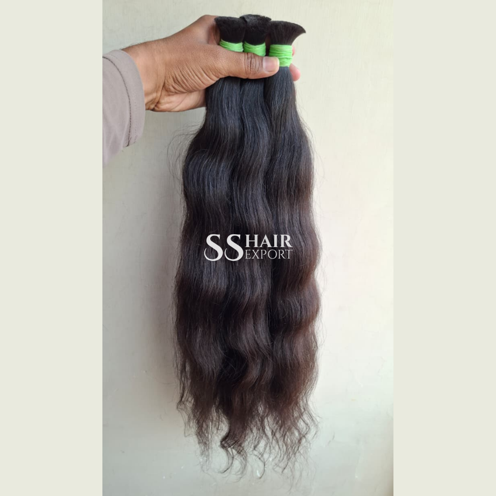 Wavy Bulk Human Hair Braiding Unprocessed Indian Raw Hair