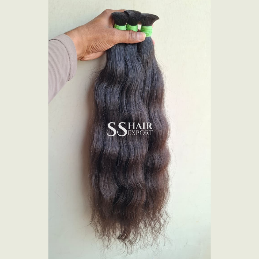 Wavy Bulk Human Hair Braiding Unprocessed Indian Raw Hair
