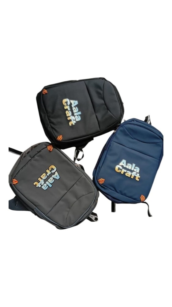 Aala Craft Bag - Water-resistant Fabric, Medium 25-30l, Black With Multicolor Logo | Foam-padded Straps, Laptop Sleeve, Dual Compartments