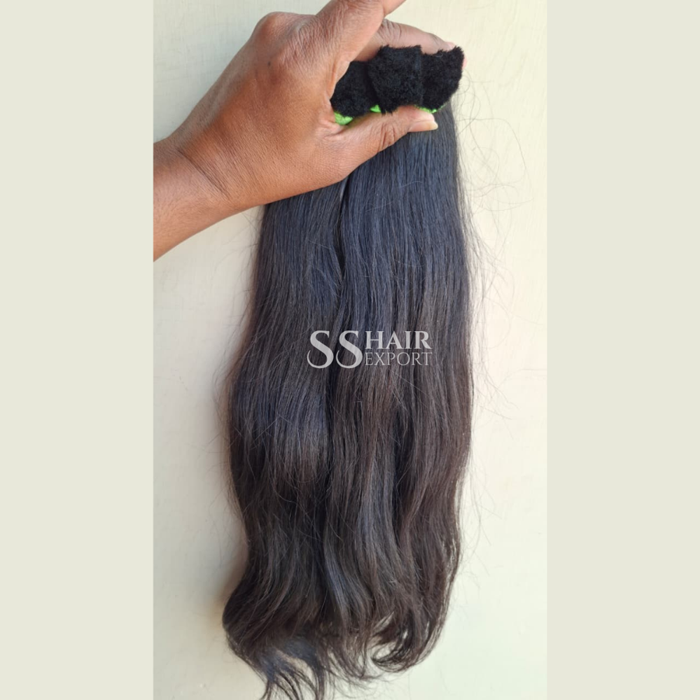 Black Bulk Human Hair Braiding 26inch Indian Natural Weaving Exporter Supplier