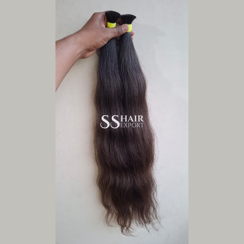 Braiding Virgin Bulk Human Hair Indian Weaving Extensions 100gm