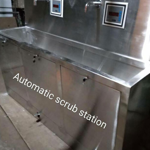 Floor Mounted Surgical Scrub Station Foot And Sensor Oprated