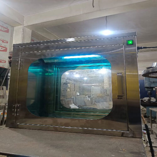 Static Ss Pass Box With Uv Light And Magnetic Door System