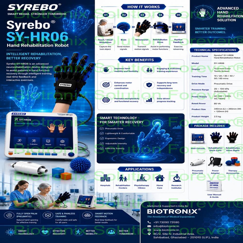 Professional Robotic Hand Recovery Device for Rehabilitation Centers