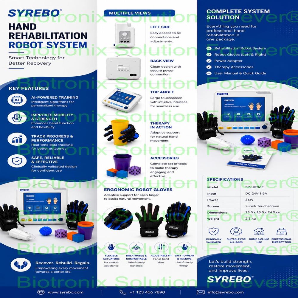 Professional Robotic Hand Recovery Device for Rehabilitation Centers