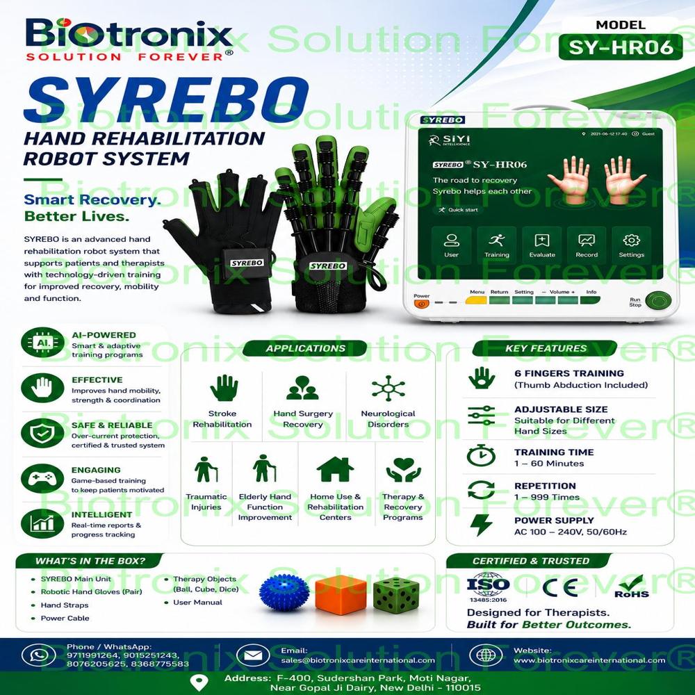 Professional Robotic Hand Recovery Device for Rehabilitation Centers