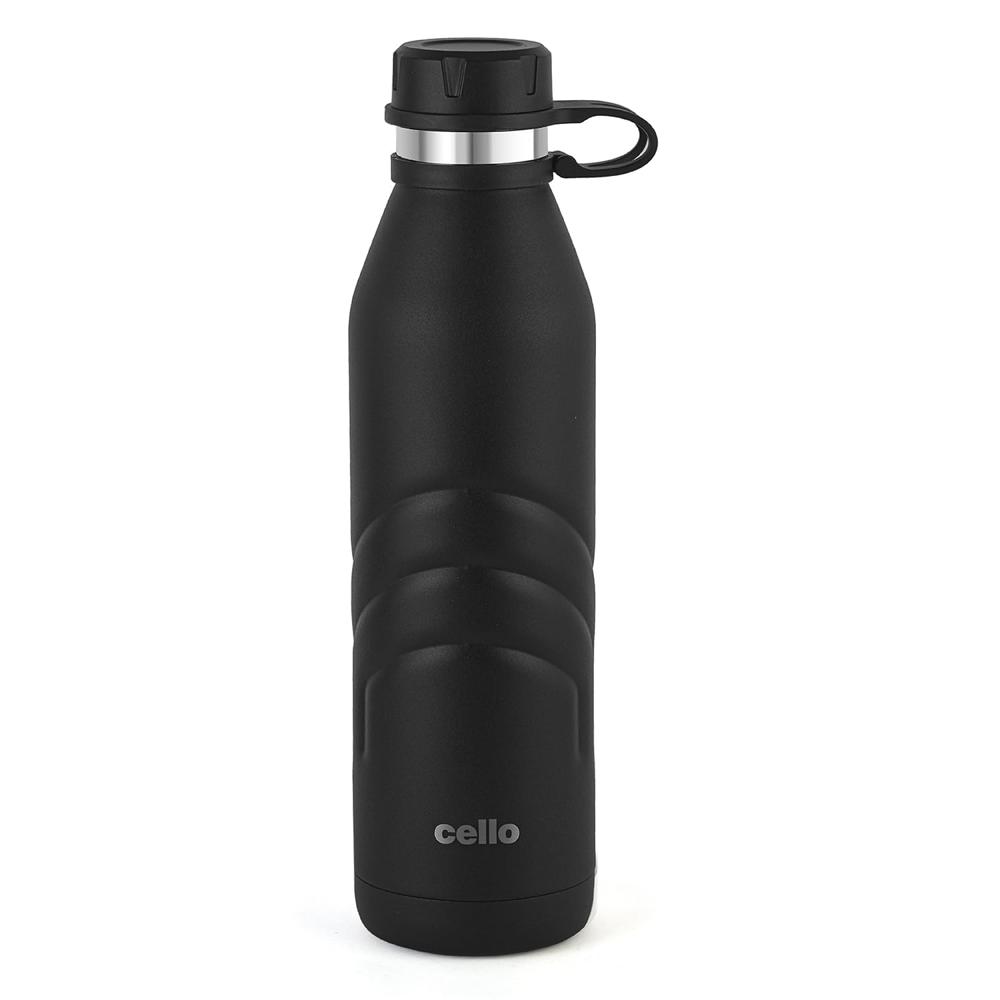 Cello Duro Crown Tuff Steel Vacuum Insulated Flask | Double Walled Hot and Cold Thermal Flask | Scratch Resistant & DTP Coating Flask  750 ml
