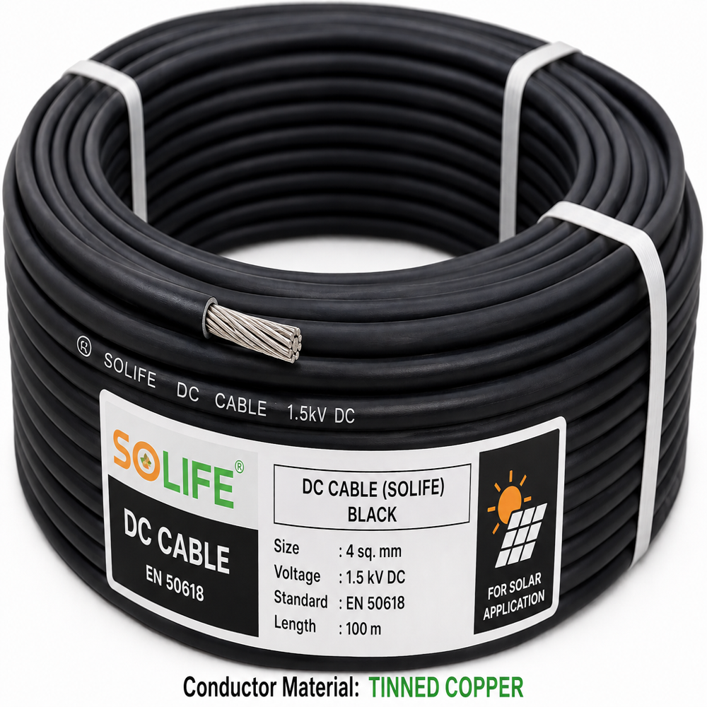 Red And Black Dc Cable Make Solife - Armored Material: Not Armored