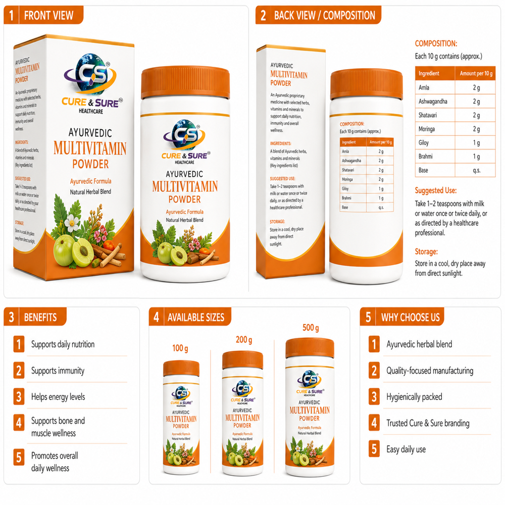 Ayurvedic Multivitamin Powder Third Party Manufacturing 