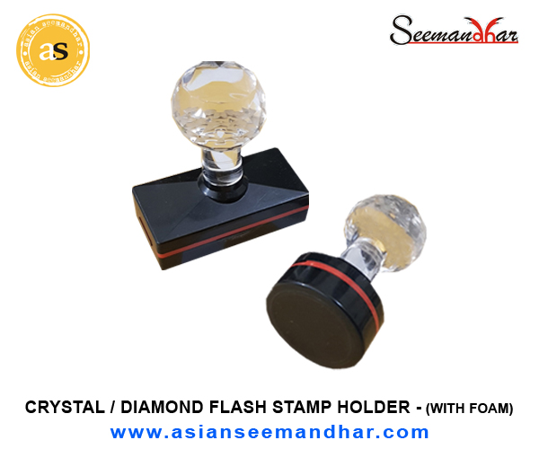 Crystal Pre Ink Stamp - 32mm x 32mm Round 
