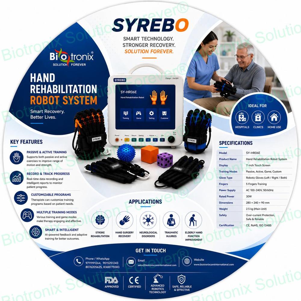Syrebo C12 Robotic Hand Rehabilitation System for Stroke Recovery
