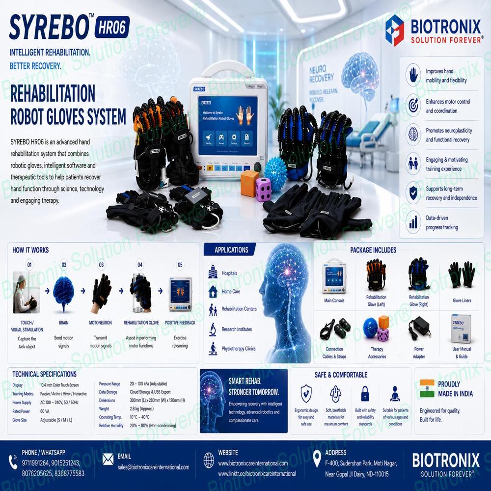 Syrebo C12 Robotic Hand Rehabilitation System for Stroke Recovery