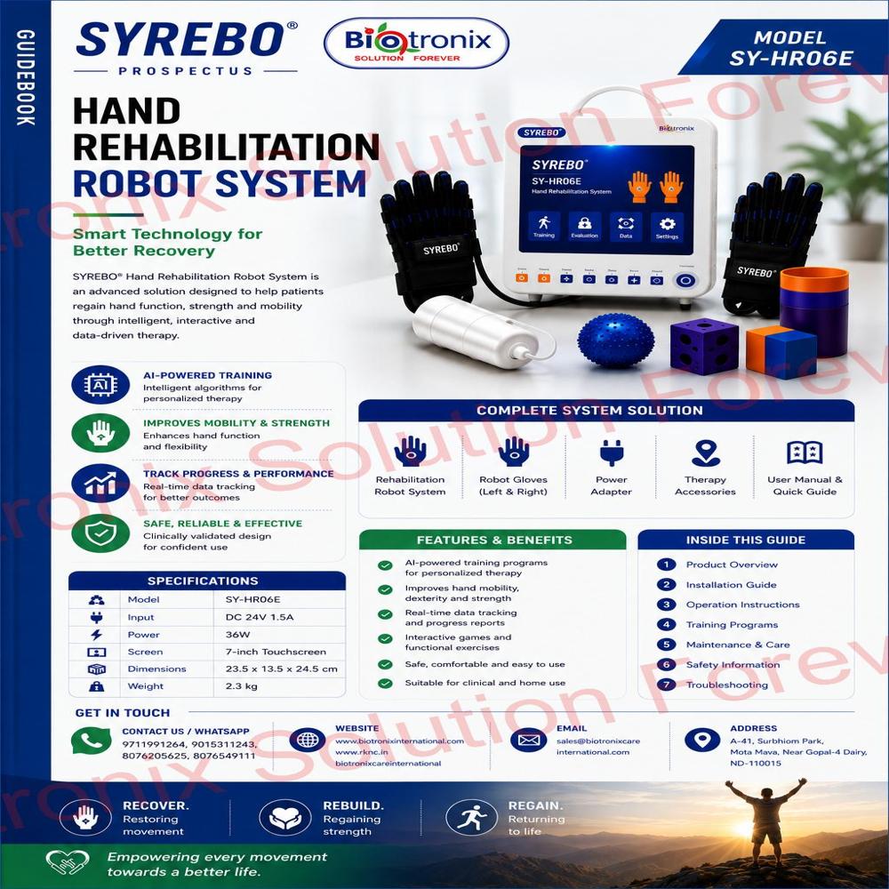 Syrebo C12 Advanced Hand Rehabilitation Robot for Physiotherapy Clinics