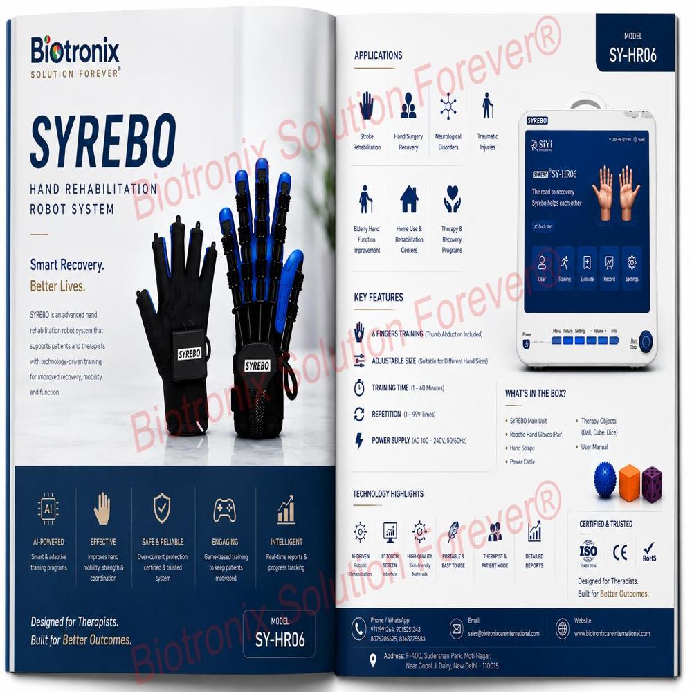 Syrebo C12 Advanced Hand Rehabilitation Robot for Physiotherapy Clinics