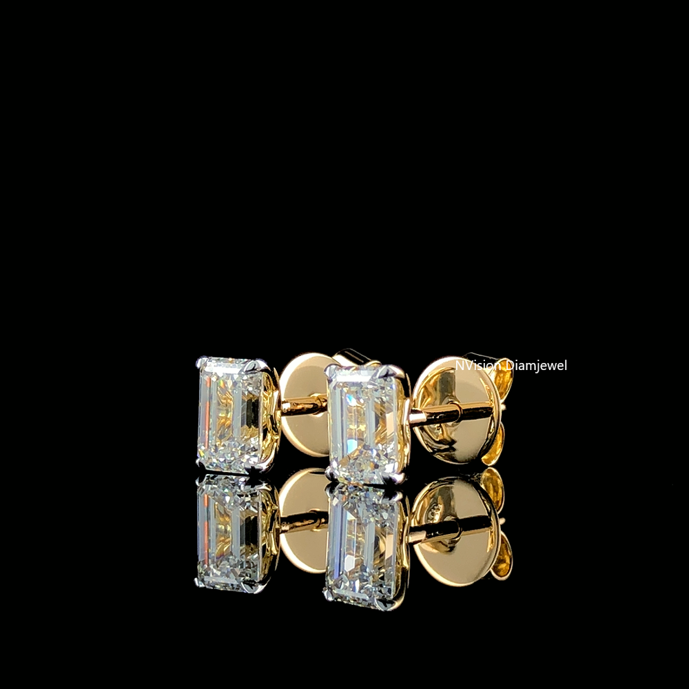 The Ultimate Natural Diamond Emerald Studs