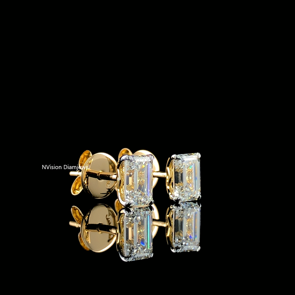 The Ultimate Natural Diamond Emerald Studs