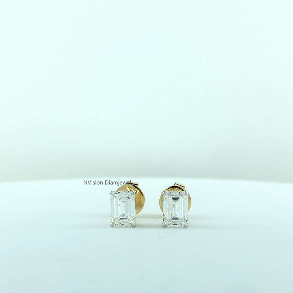 The Ultimate Natural Diamond Emerald Studs