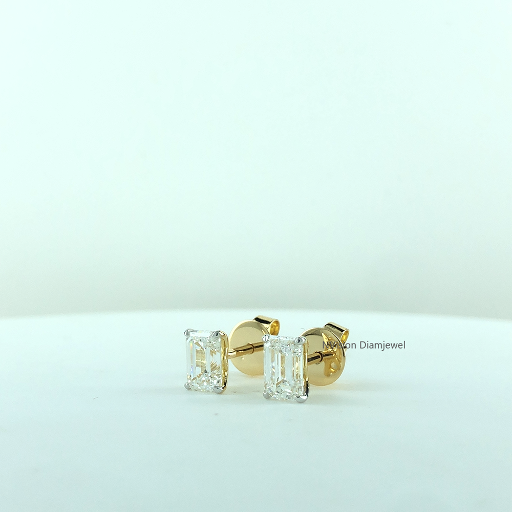 The Ultimate Natural Diamond Emerald Studs