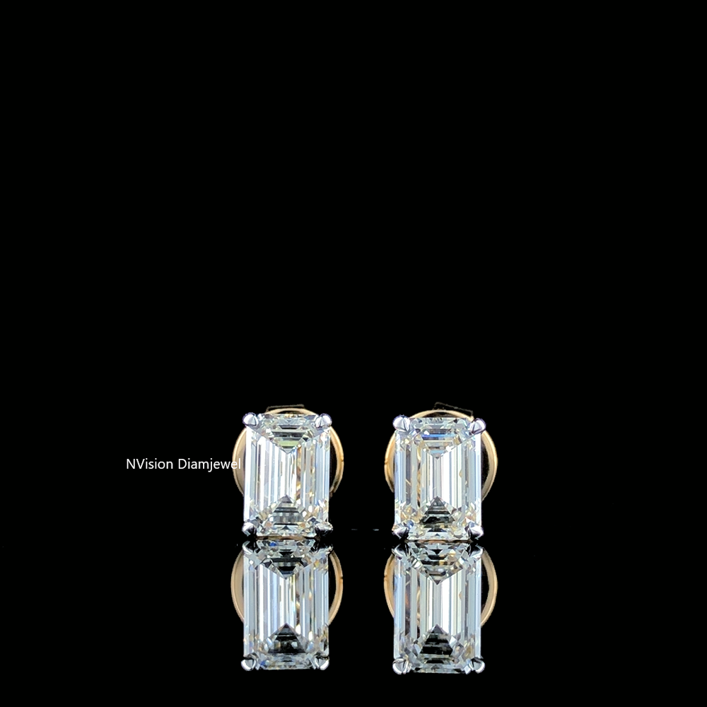 The Ultimate Natural Diamond Emerald Studs