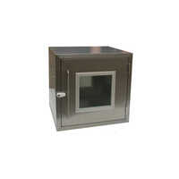 Industrial Static Pass Box (sp-202a) - Stainless Steel 600x600x600 Mm, Matte Finish, Electromagnetic Interlock, Toughened Glass Window