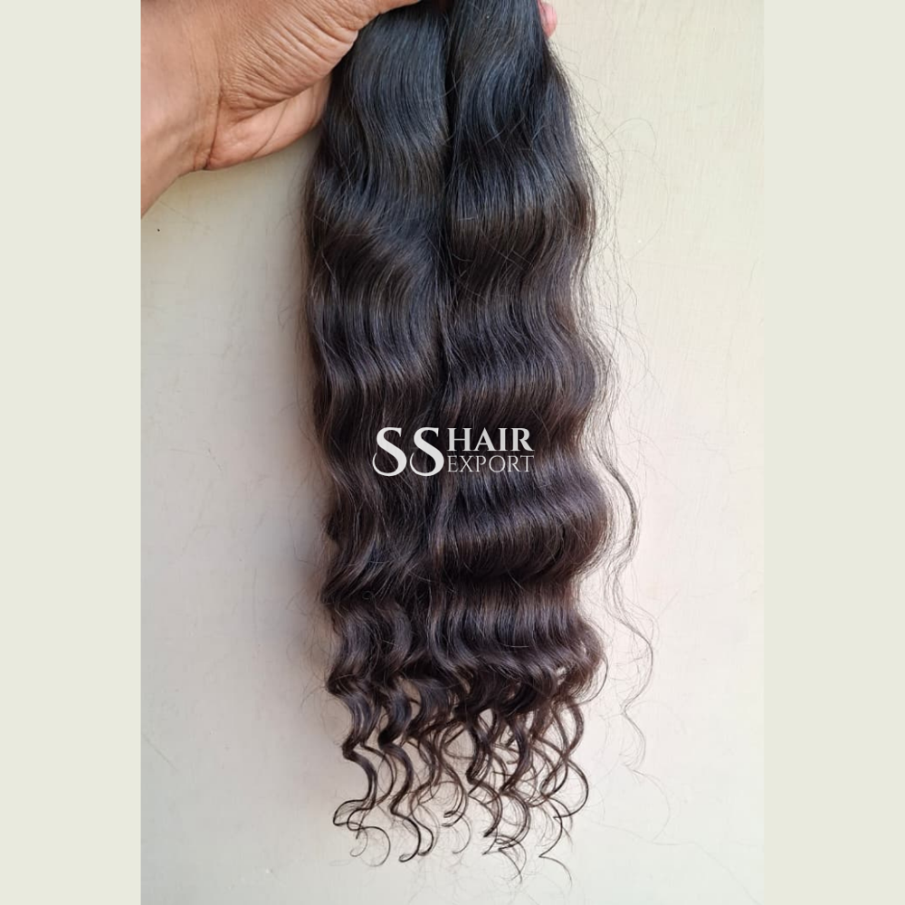 Indian Raw Bulk Hair Natural Color Remy Human Hair Extension
