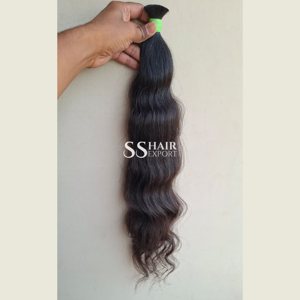 No Weft Bundle Raw Indian Bulk Human Hair Braiding Weaving 18-32inch