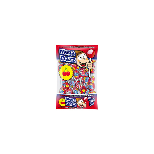 Cherry Flavour Candy Lollipop with Chewing Gum Filling