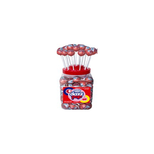 Dazz Pop Cherry Flavour Candy Lollipop With Chewing Gum Filling