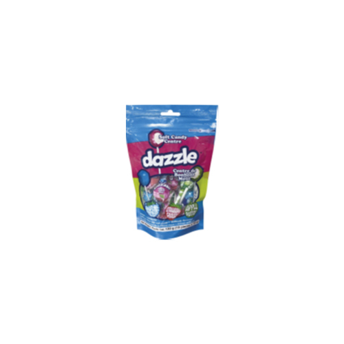 Dazzle Assorted Flavour Hard Boiled Candy Lollipop with Soft Candy center
