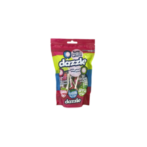 Dazzle Sour Assorted Flavour Candy Lollipop