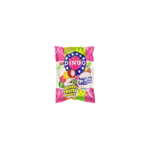 Dingo Assorted Flavour Candy Lollipop - Multi-Coloured Hard Candy, Plastic Pouch | Vegetarian, Eggless, Assorted Fruit Flavours, Individually Wrapped, 12 Months Shelf Life